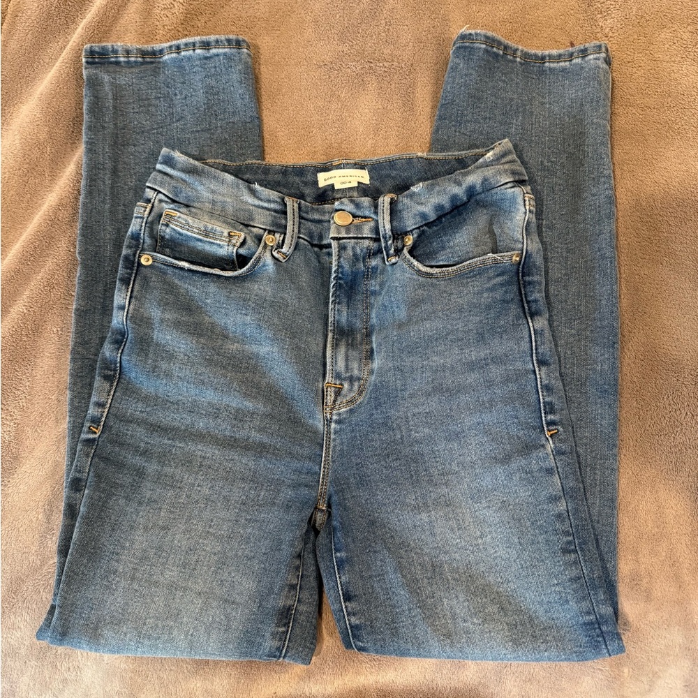Good American Always Fit Straight Leg Jeans